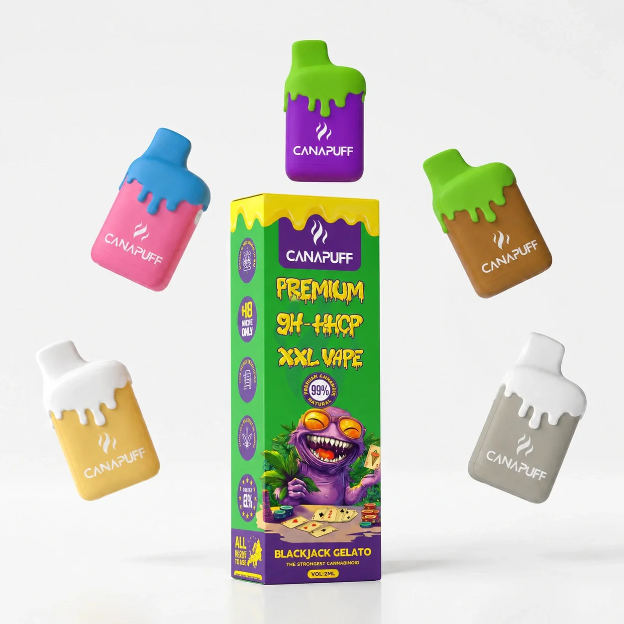 9H-HHCP XXL Vape Blackjack Gelato 99% 2ml - Image 2