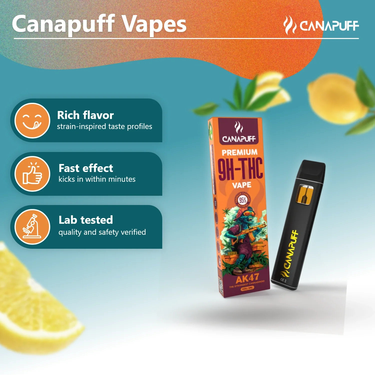 9H-THC Vape AK47 95 % 1 ml - Image 2