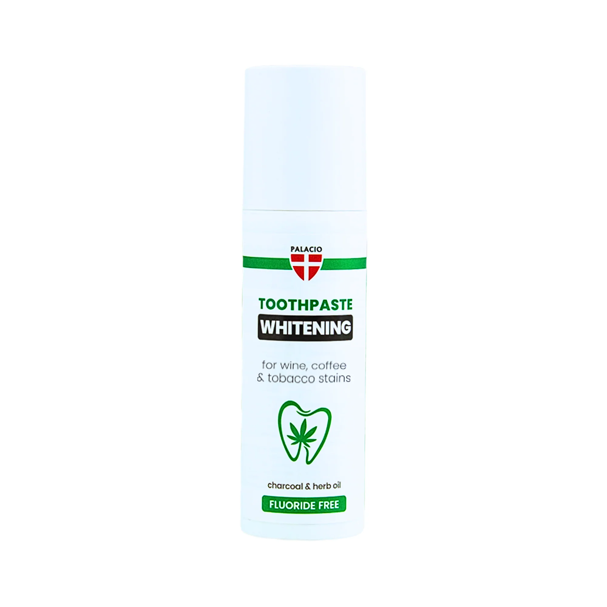 Palacio Whitening Zahnpasta mit Hanföl und Aktivkohle 75g