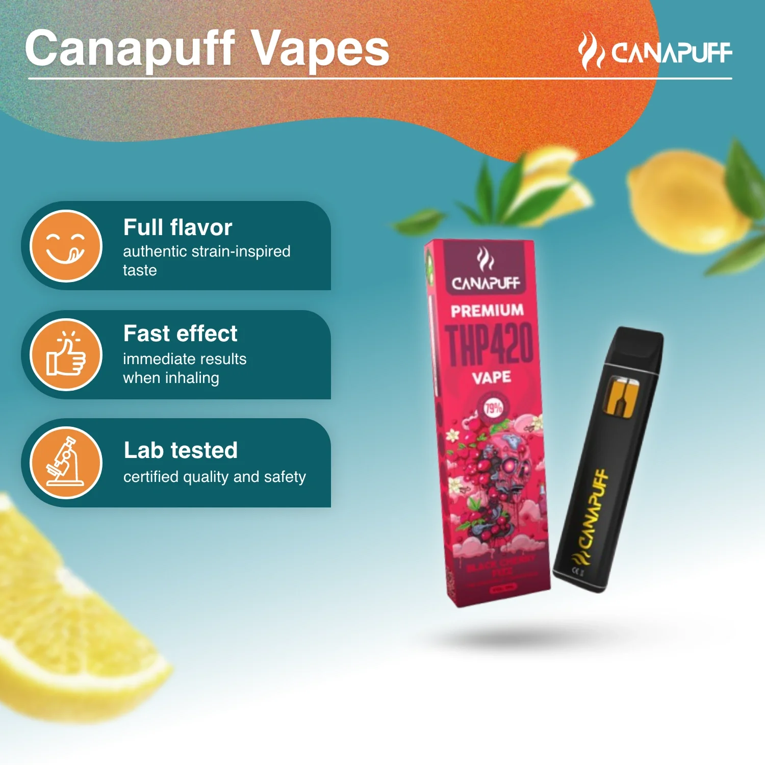 THP420 Vape Black Cherry Fizz 79 % 1 ml - Image 2