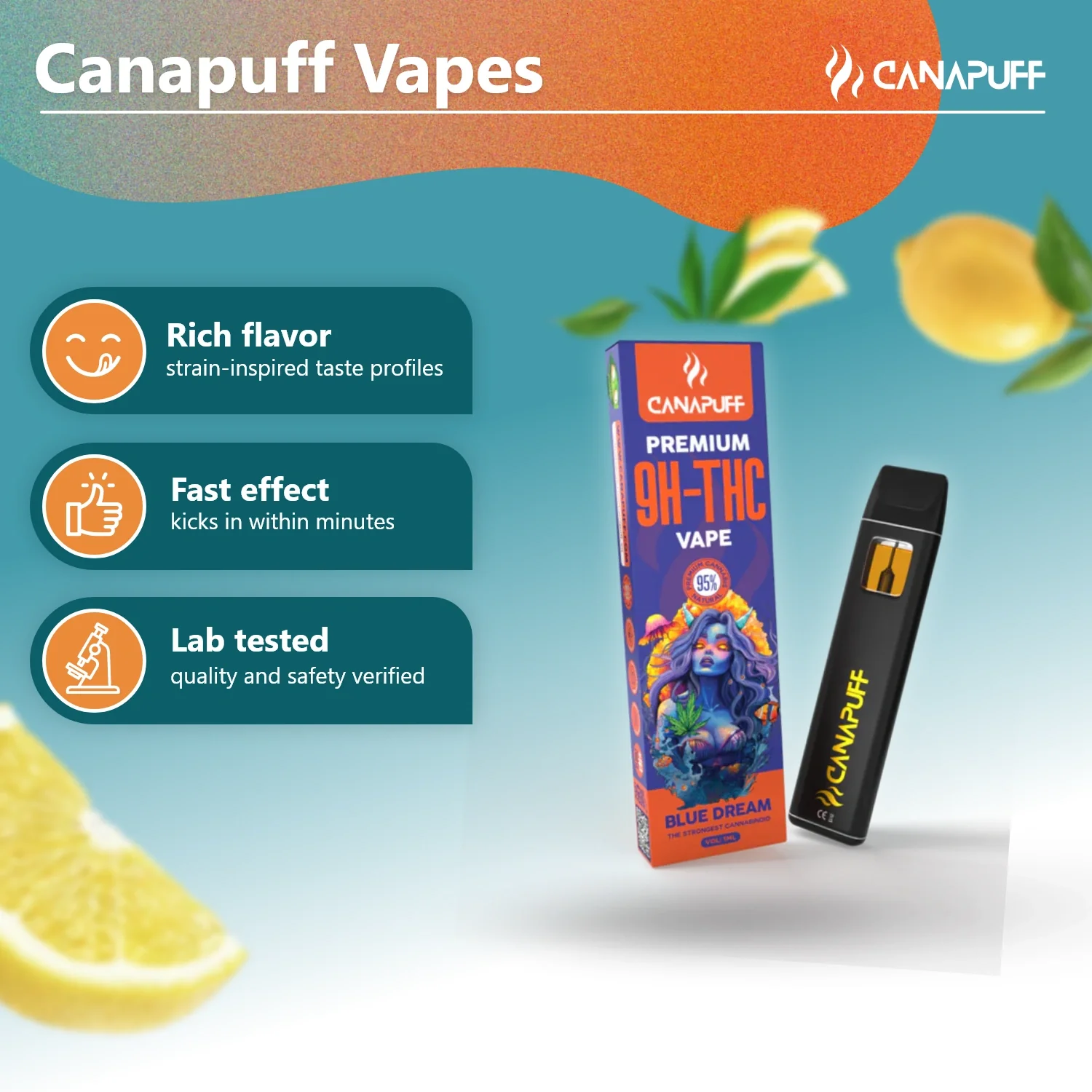 9H-THC Vape Blue Dream 95 % 1 ml - Image 2