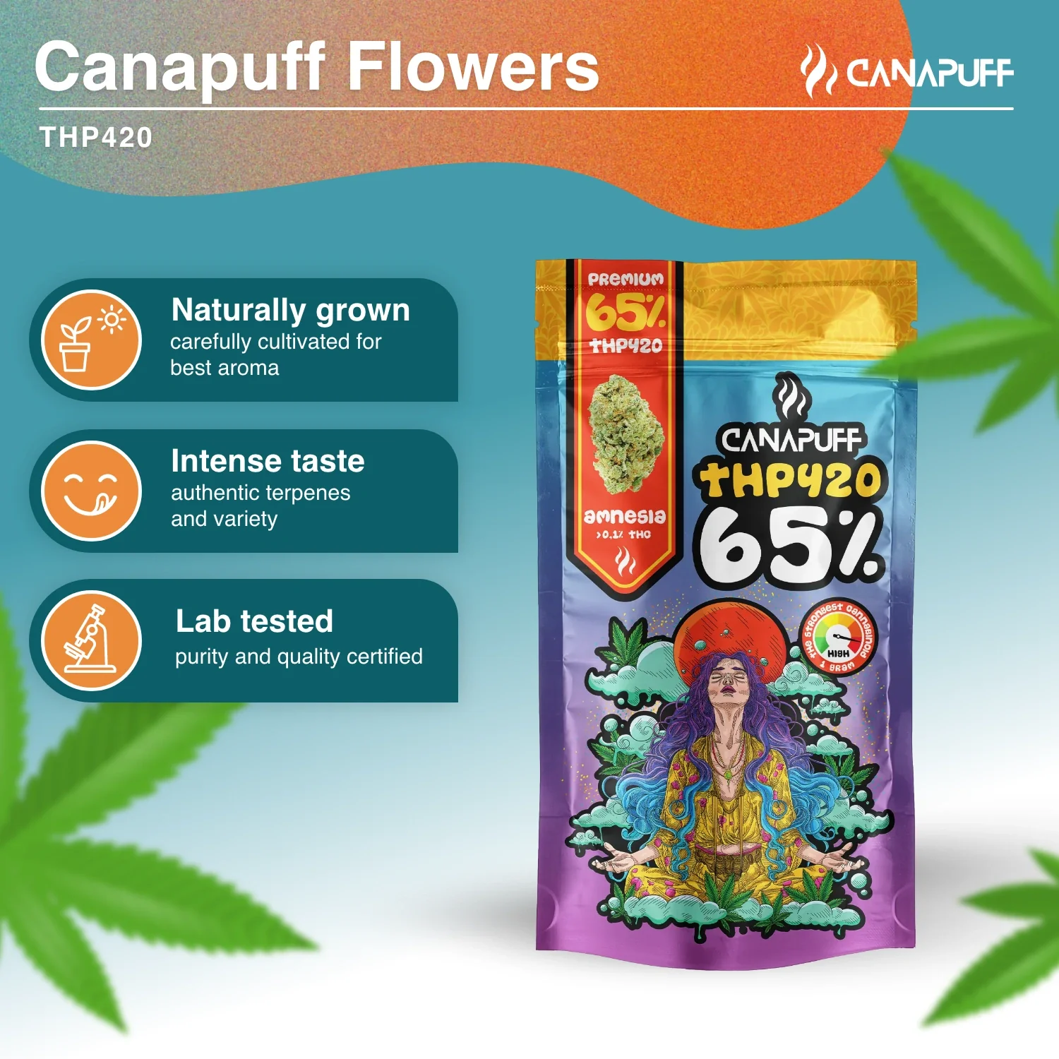 THP420 Blüten Amnesia 65% - Image 2