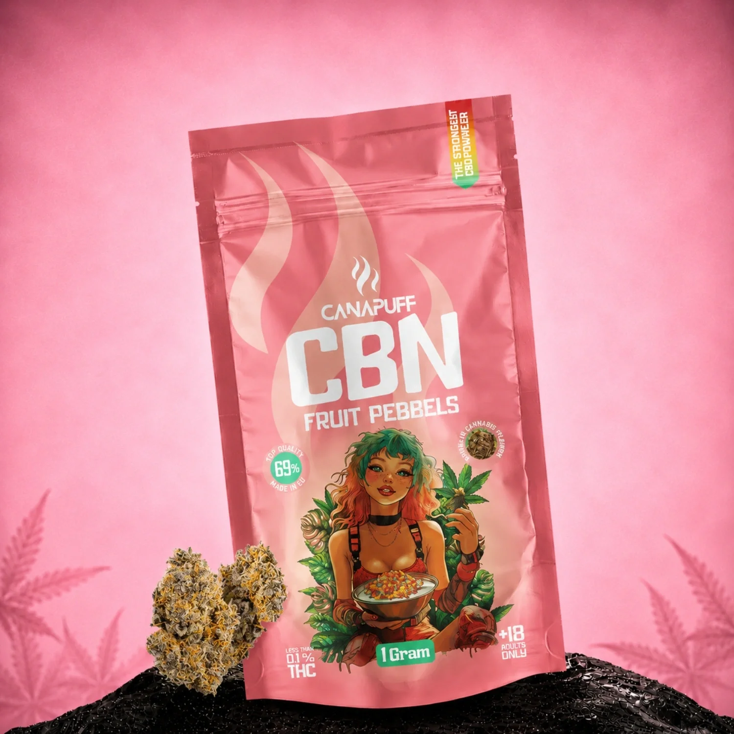 CBN Blüten Frucht Pebbels 69%