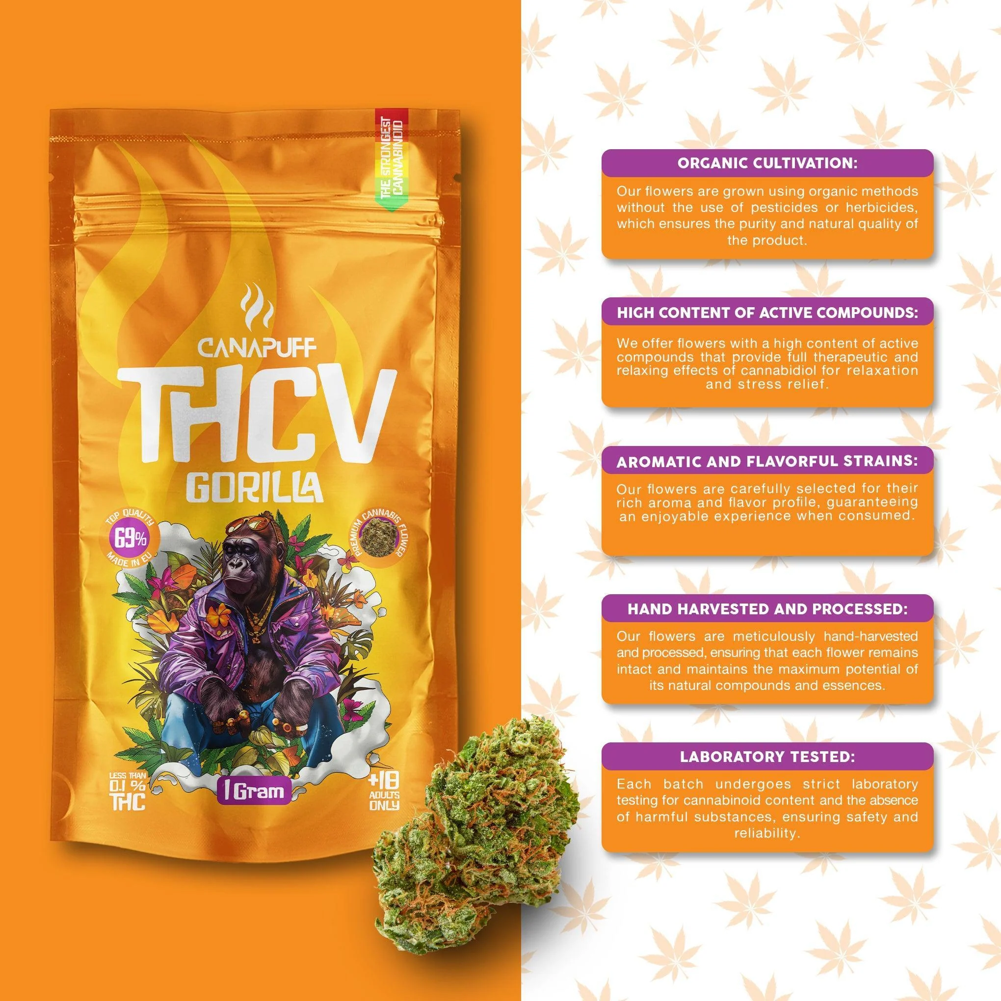 THCv Blüten Gorilla 69% - Image 2