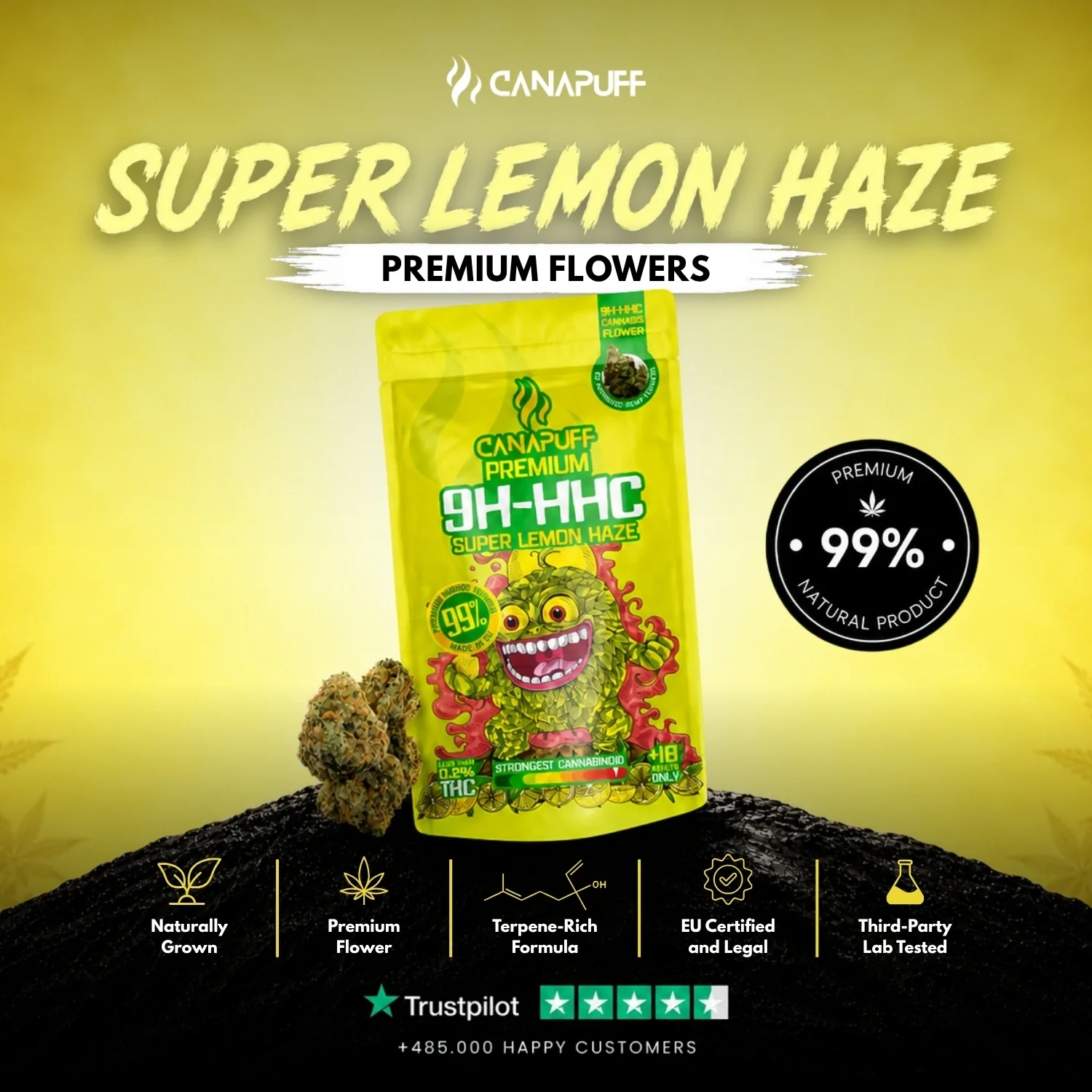 9H-HHC Blüten Super Lemon Haze 99% - Image 2