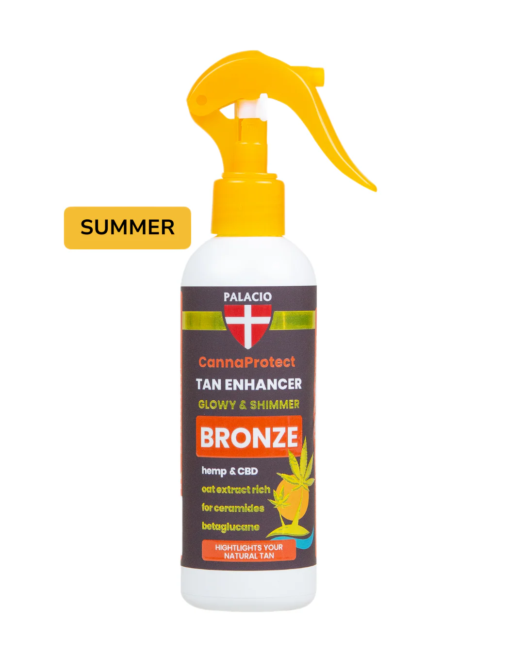CannaProtect Körperlotion zur Förderung einer Bräune mit Hanf, 200ml - Palacio
