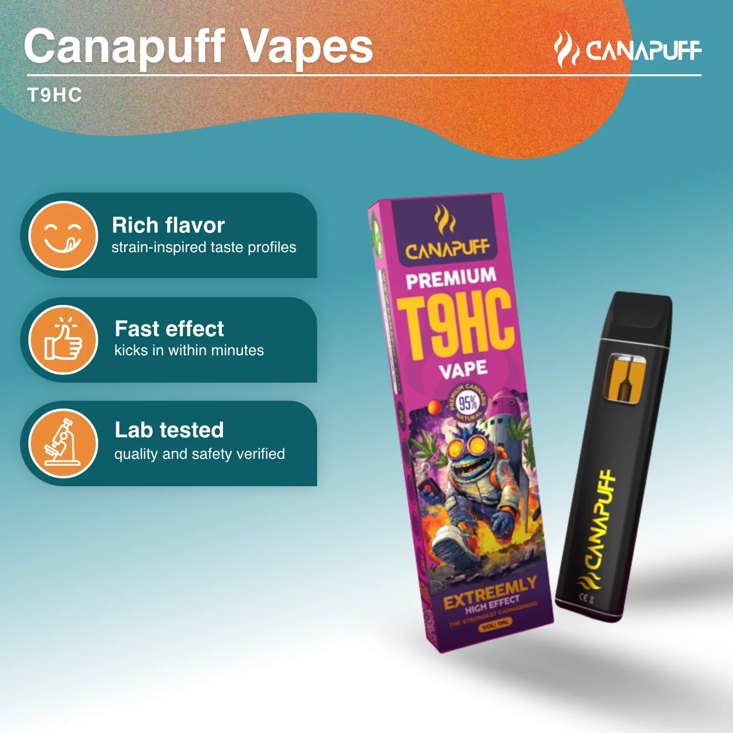 T9HC Vape Extreemly 95 % 1 ml - Image 2
