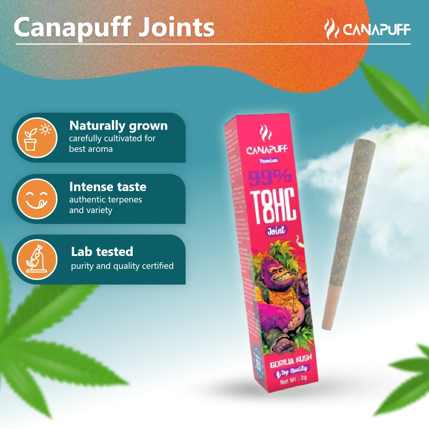 T8HC Joint Gorilla Kush 99% 2 g - Image 3