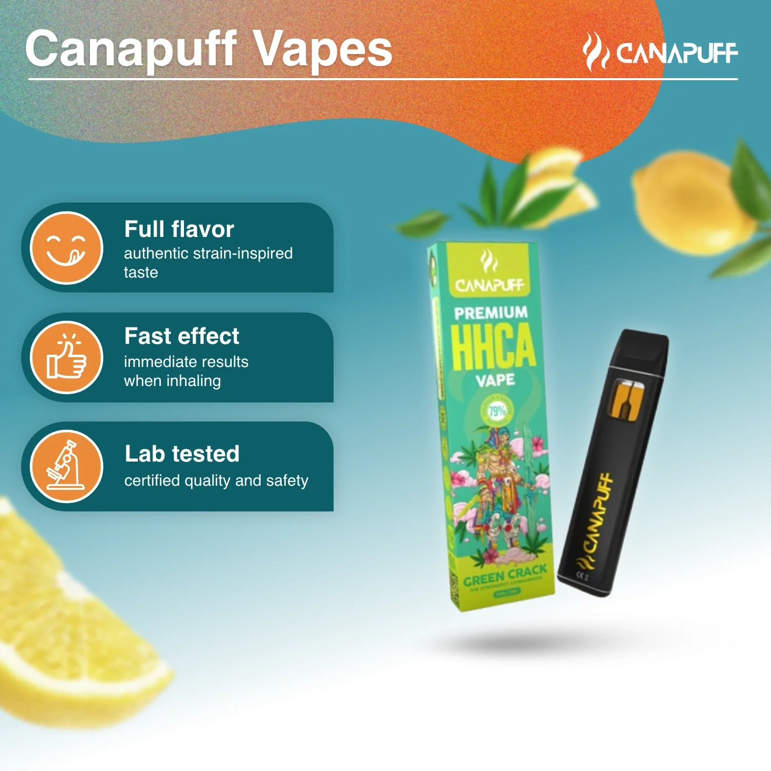 HHC-A Vape Green Crack 79 % 1 ml - Image 2