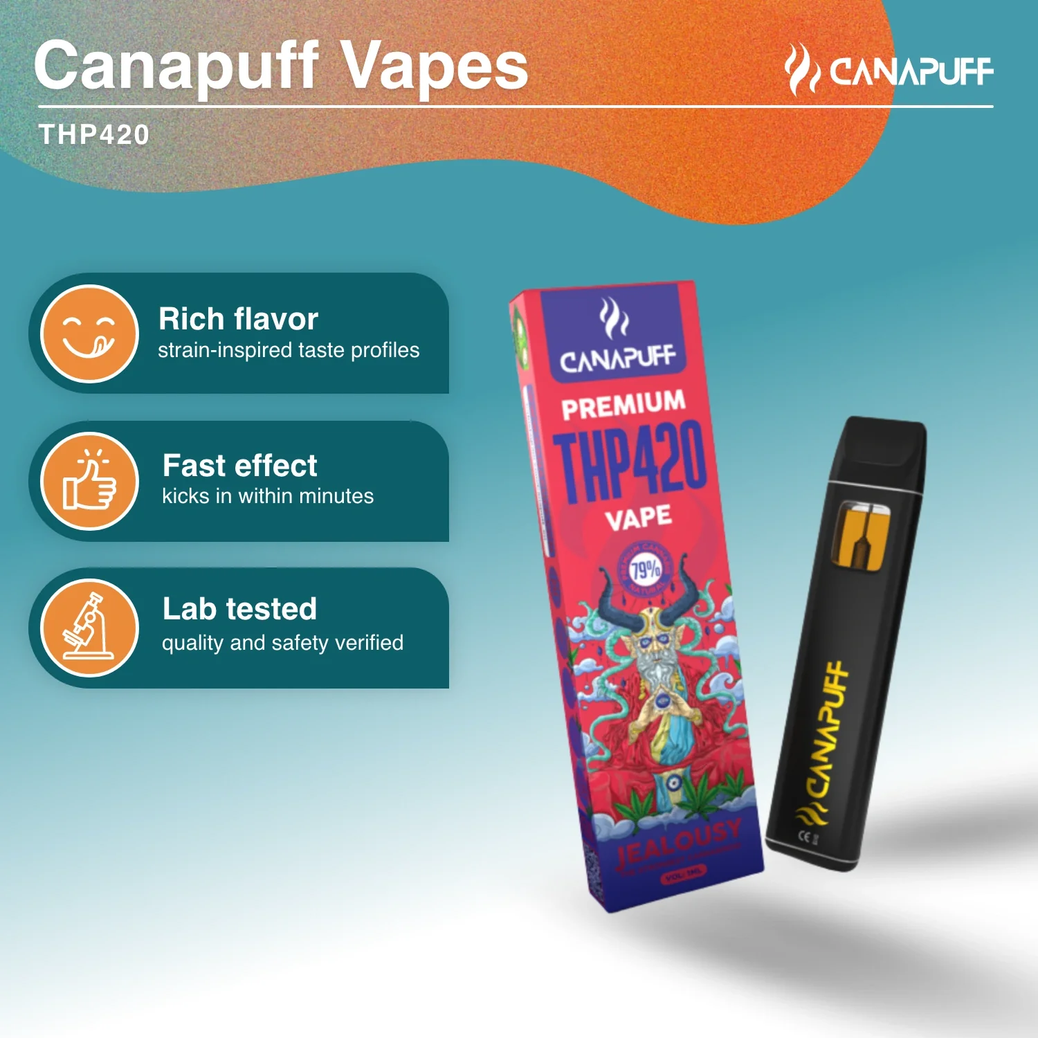 THP420 Vape Jealousy 79% 1ml - Image 2