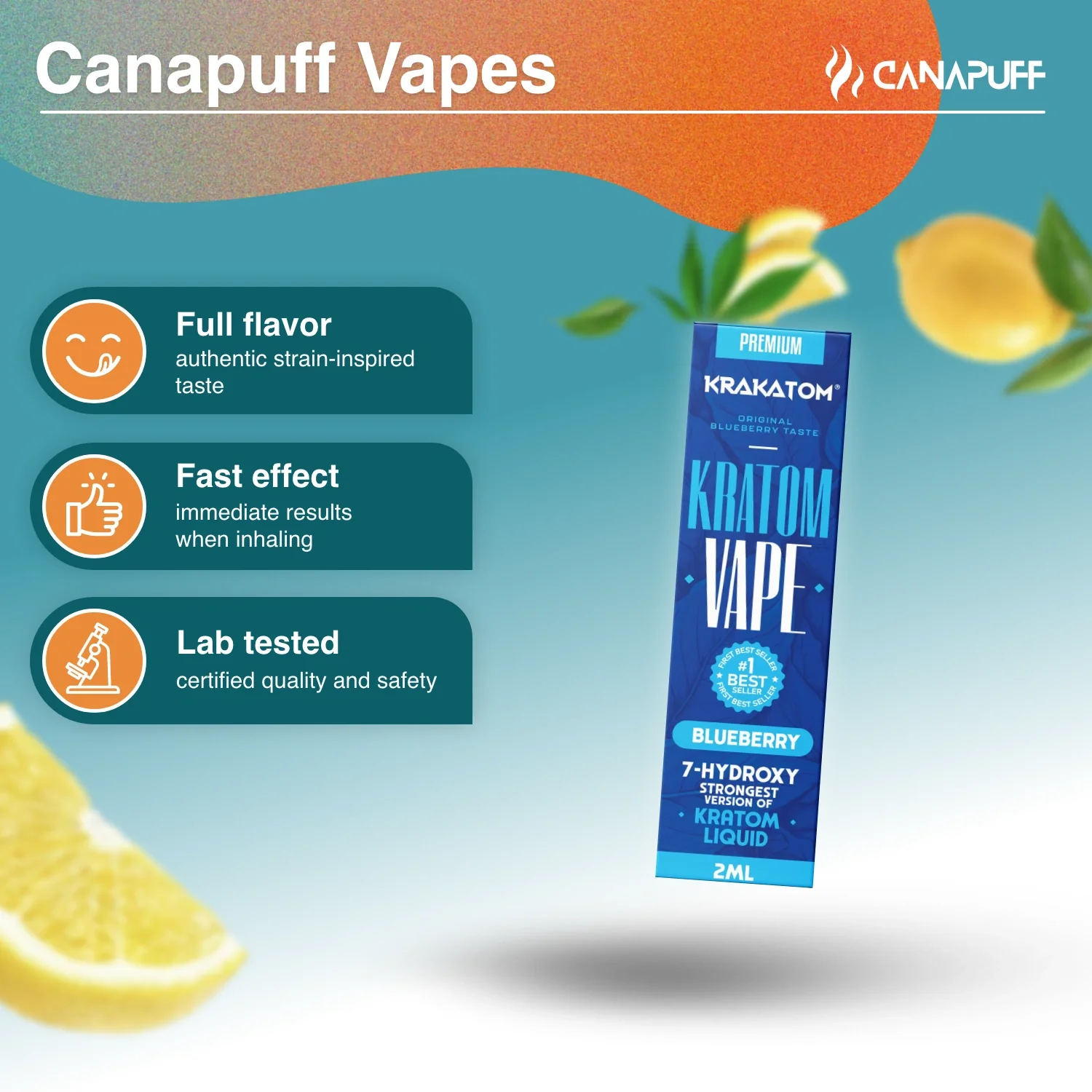 Krakatom 7-Hydroxy Kratom Vape Blaubeere - Image 2