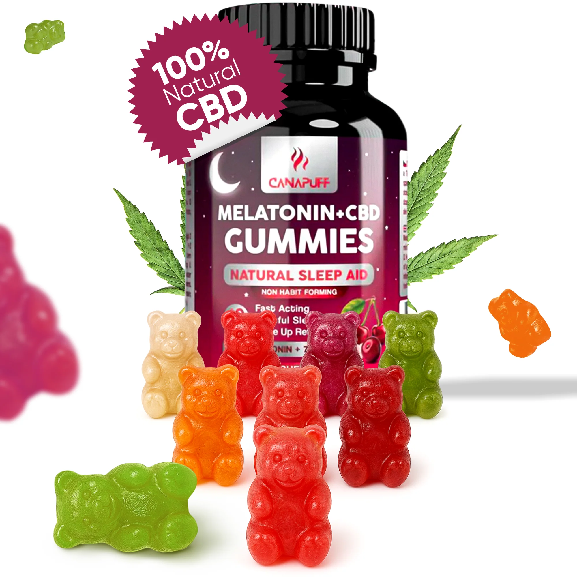 Melatonin+CBD Gummibärchen Kirsche - Image 2