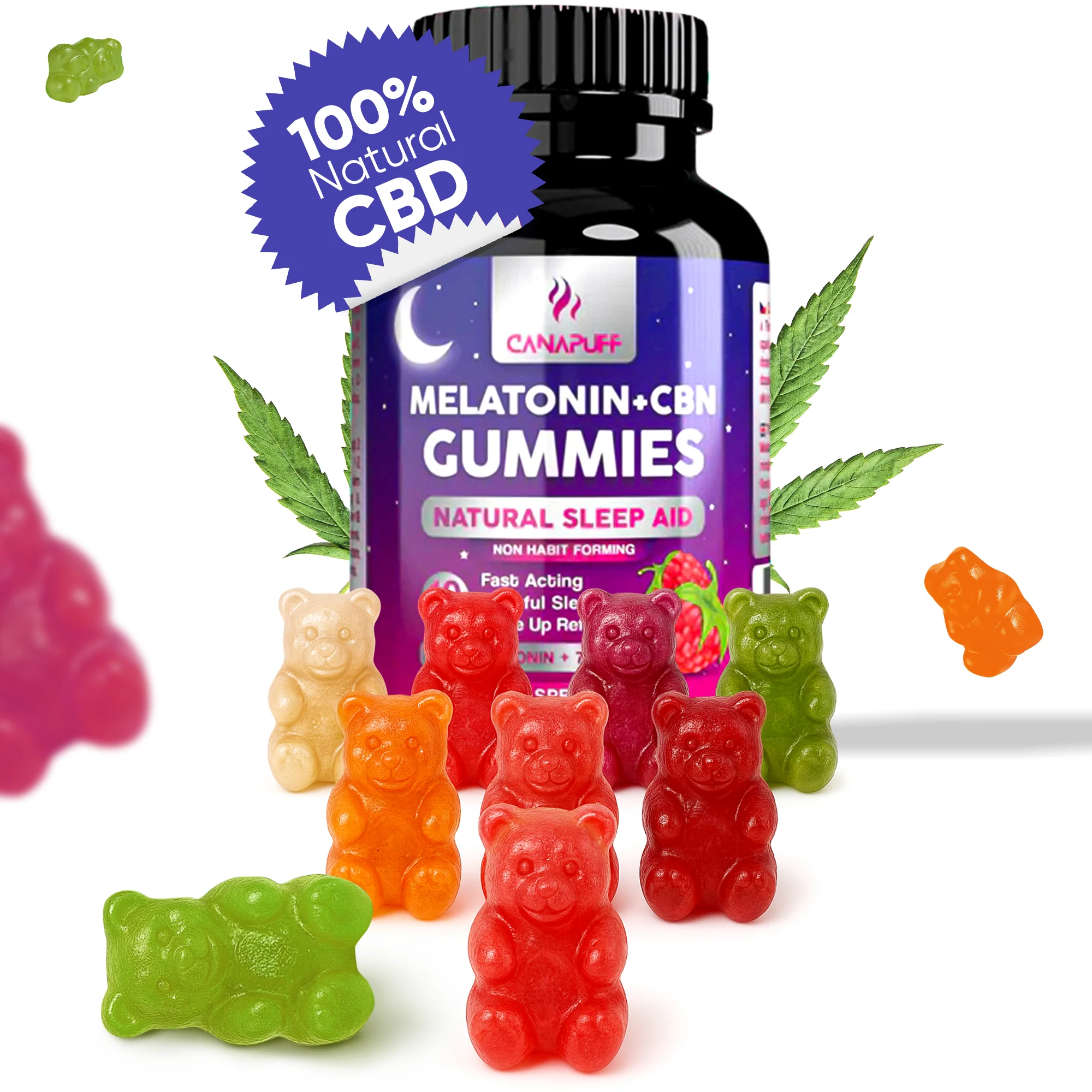 Melatonin+CBN Gummibärchen Himbeere - Image 2