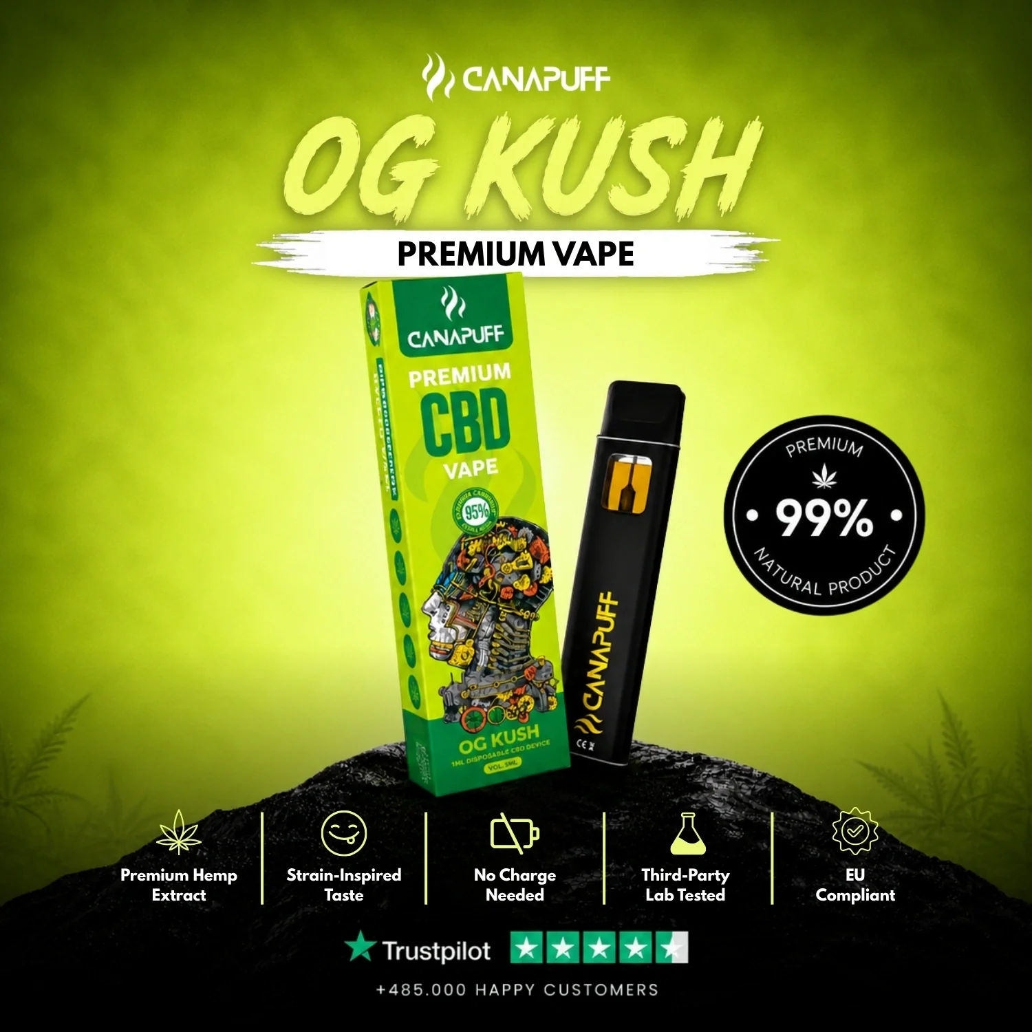 CBD Vape OG Kush 95 % 1 ml - Image 2