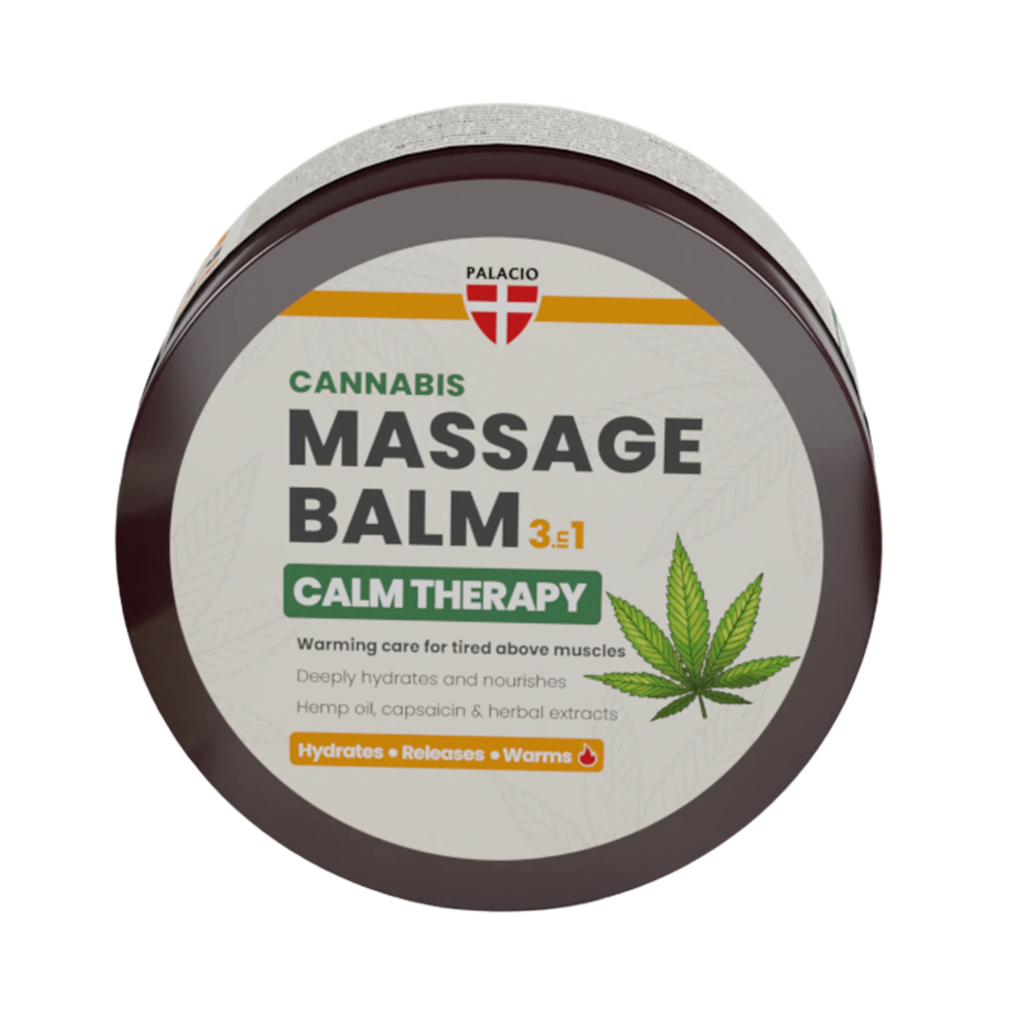 Palacio Calm 3in1 wärmender Massagebalsam mit Hanföl 300ml