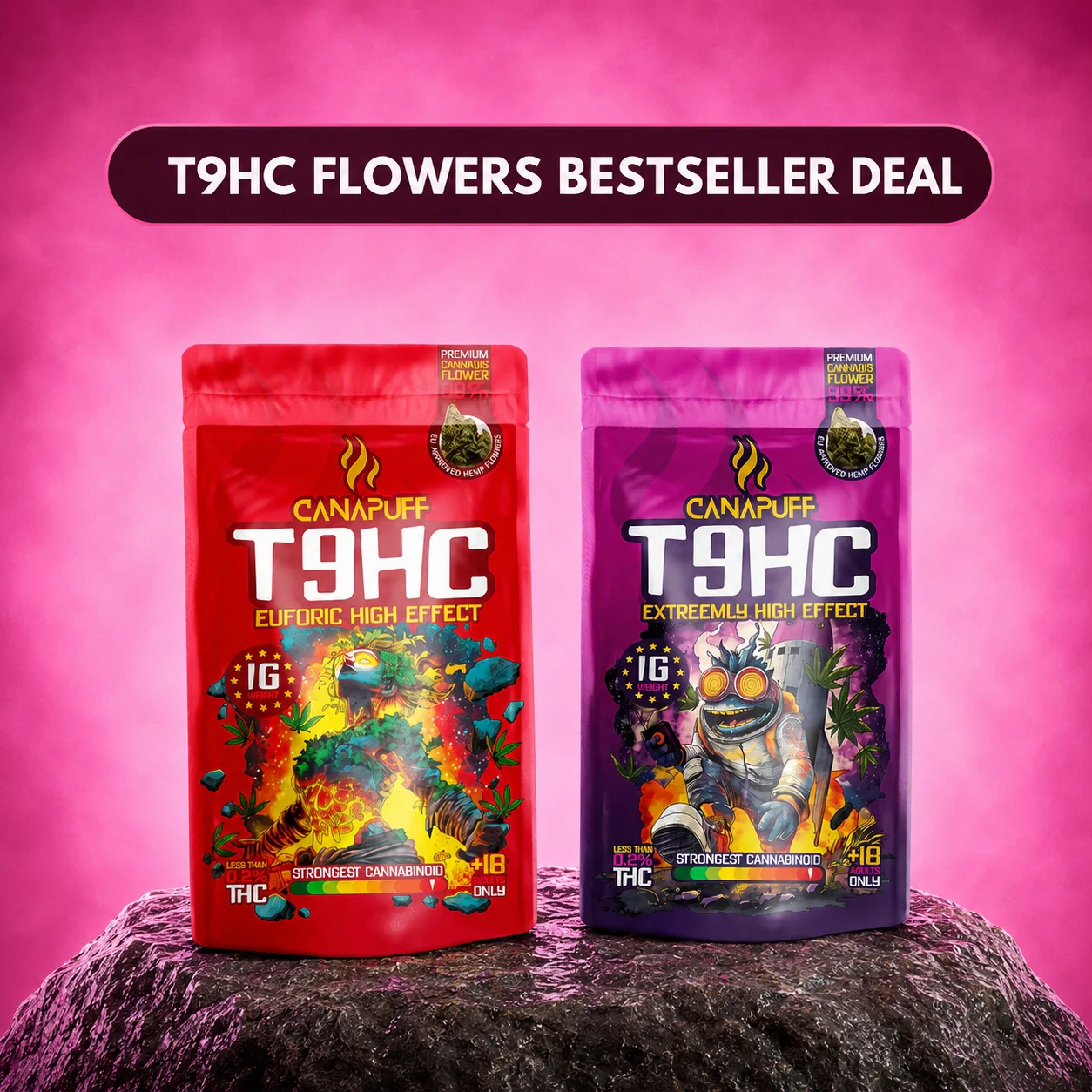 T9HC Blüten bestseller Angebot (2x1g)