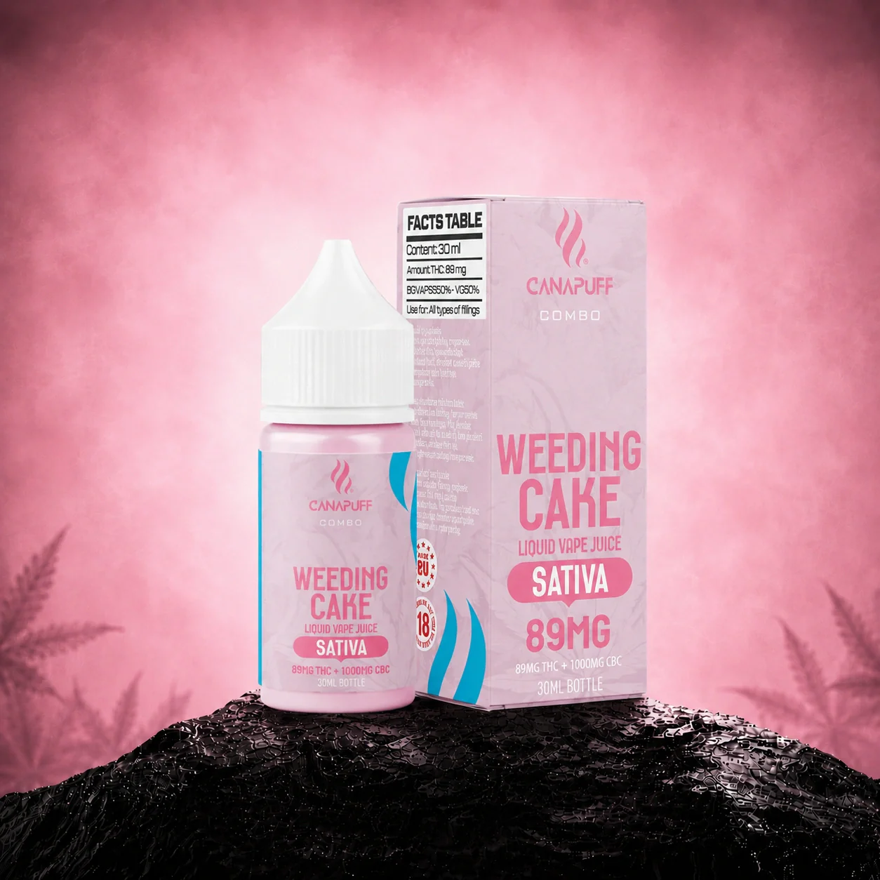 THC Liquid 89 mg 1000 mg CBC Weeding Cake 30 ml