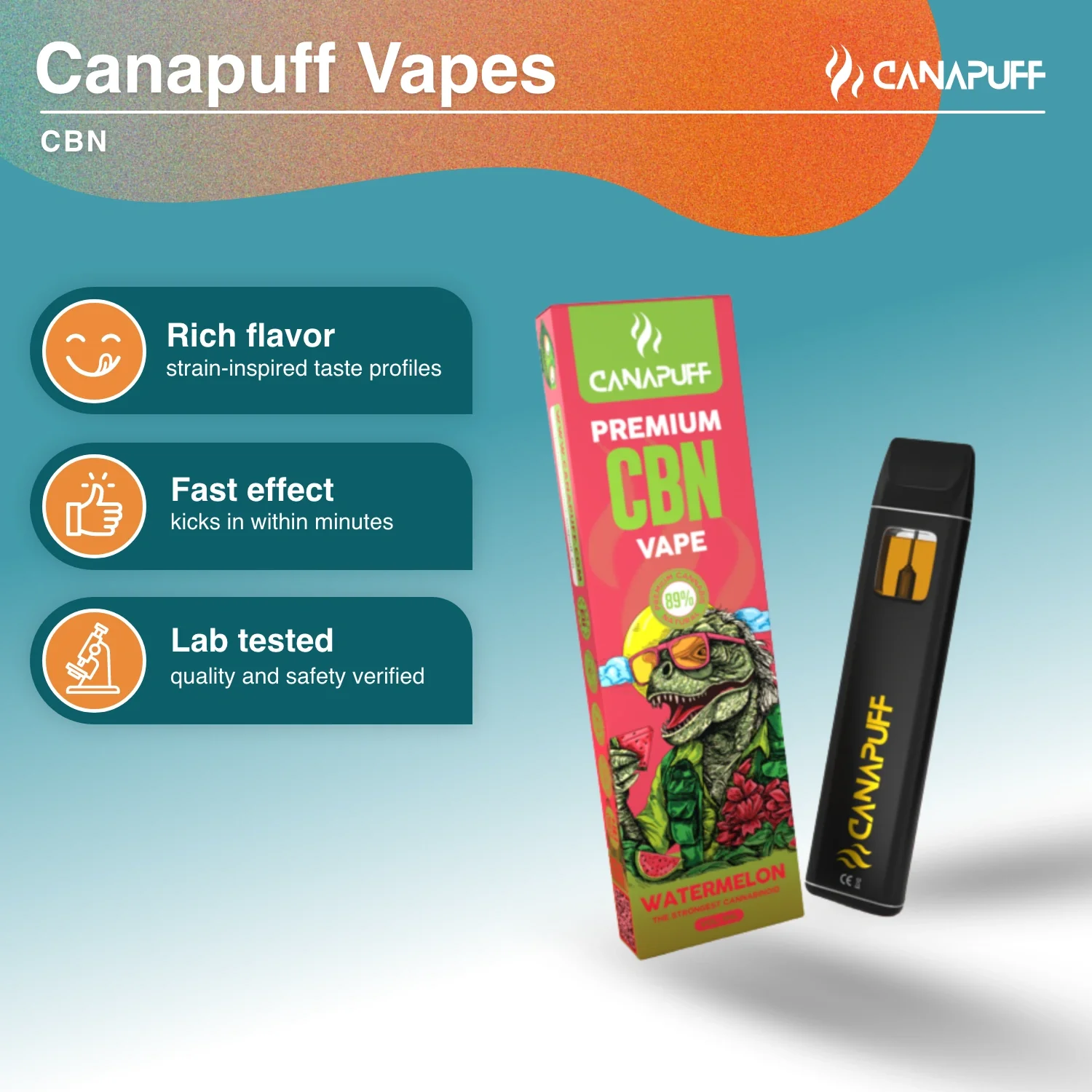 CBN Vape Wassermelone 89 % 1 ml - Image 2