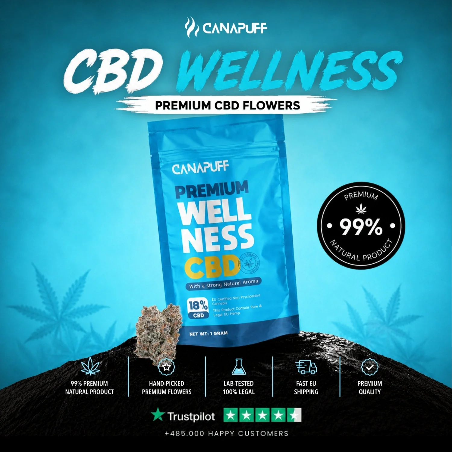 CBD Blüten Wellness 18% - Image 2
