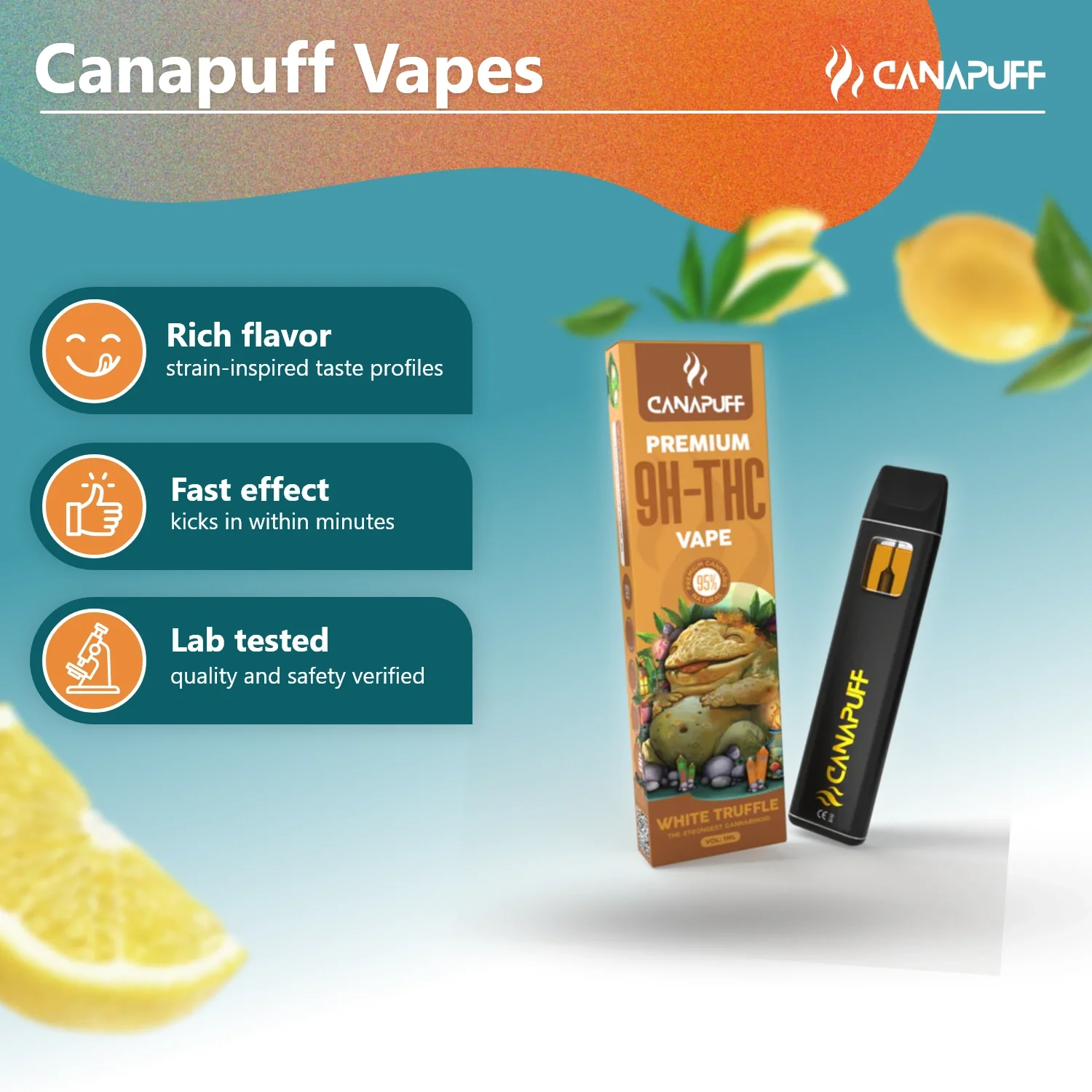 9H-THC Vape White Truffle 95% 1ml - Image 2